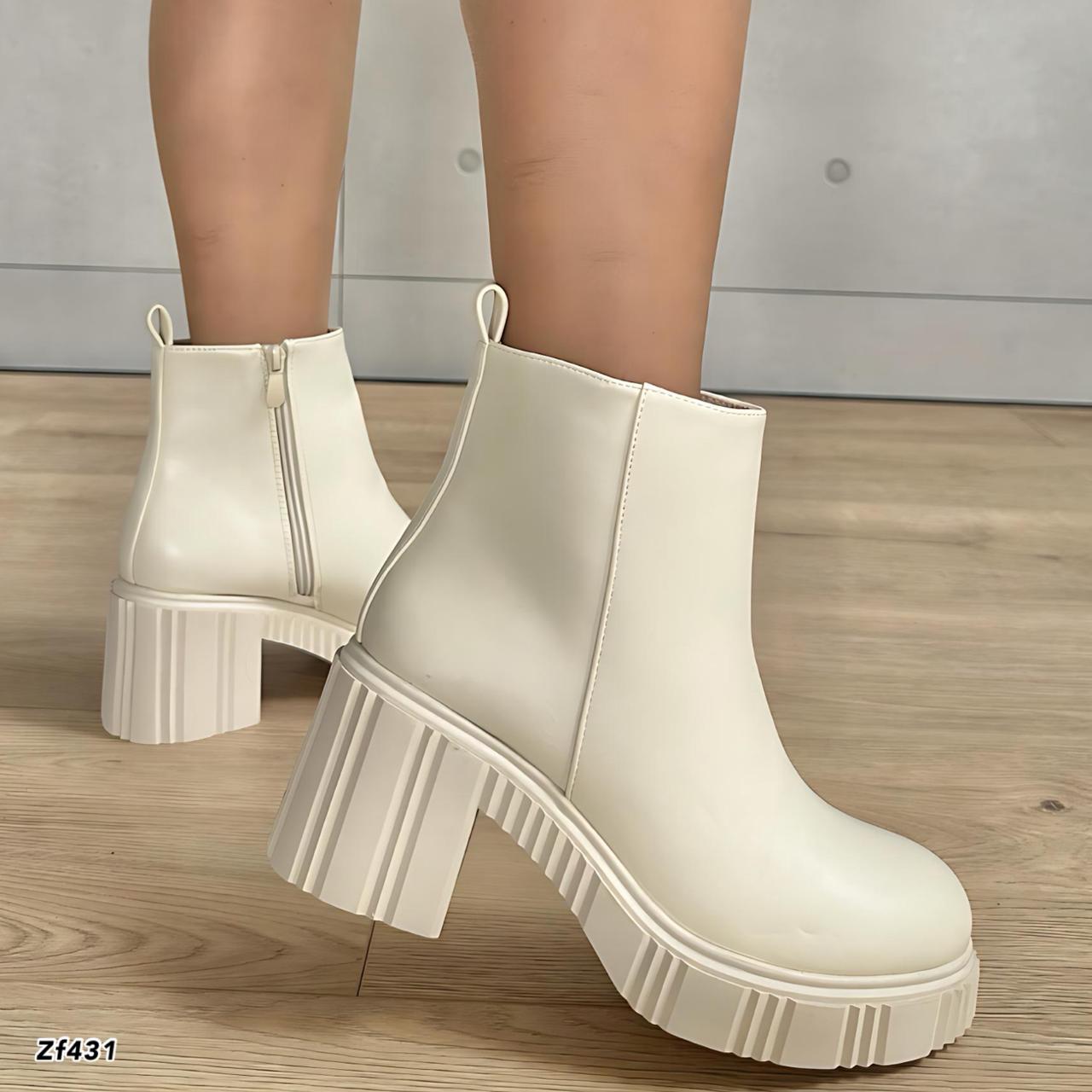 Botin beige tacon 8cm DQR7026 C5